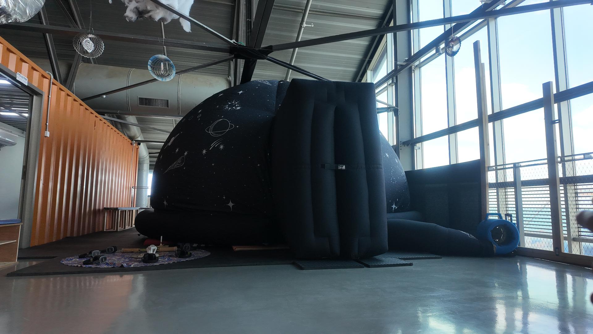 The dome, inside the Container Building at Jaffa Port.